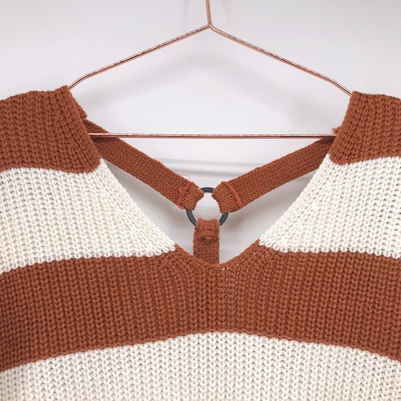 Love by Design Striped Sweater w Back Detail - Picture 3 of 8